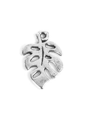 🔴 5 for $10 ONE Leaf Pendant/Charm - Silver Tone